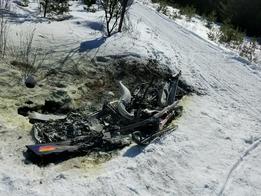 Snowmobile Fire